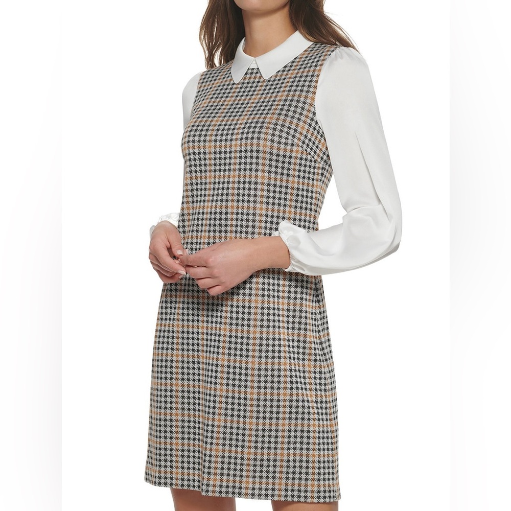 Tommy Hilfiger Womens Plaid Work Casual Midi Dress Size 2 - MSRP $119